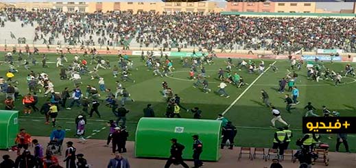 شاهدوا.. أعمال شغب ومواجهات بين أنصار مولودية وجدة ونهضة بركان في "ديربي" الشرق شاهدوا.. أعمال شغب ومواجهات بين أنصار مولودية وجدة ونهضة بركان في "ديربي" الشرق