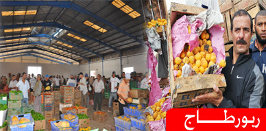 مهنيو سوق الجملة بالناظور يحتجون على أوضاعهم المزرية ويطالبون بوضع حد للخروقات المسجلة مهنيو سوق الجملة بالناظور يحتجون على أوضاعهم المزرية ويطالبون بوضع حد للخروقات المسجلة