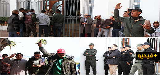 الفراشة يحتجون أمام عمالة الناظور للمطالبة بحقهم في الشغل الفراشة يحتجون أمام عمالة الناظور للمطالبة بحقهم في الشغل