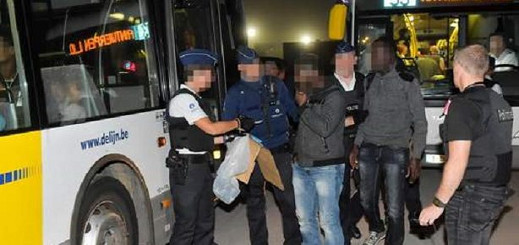 بلجيكا..شرطة أنتويرب تعتقل 19 مهاجراً غير شرعي داخل حافلة للنقل الحضري