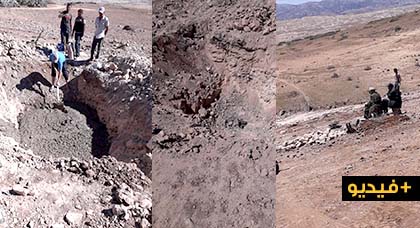 عدم توقف بئر أمجاو عن قذف غازات مجهولة إلى الخارج يدفع بالجهات المعنية الى إغلاقه بالإسمنت عدم توقف بئر أمجاو عن قذف غازات مجهولة إلى الخارج يدفع بالجهات المعنية الى إغلاقه بالإسمنت