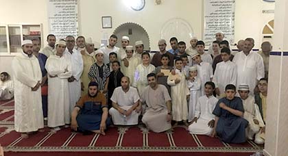 معهد الإمام مالك لتحفيظ وتدريس العلوم الشرعية يحتفي بطلبة مسجد إراميا في ليلة قرآنية ببني شيكر