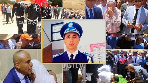 بحضور والي الأمن.. تشيع جثمان الضابط بالاستعلامات العامة محمد بوكراع في جو جنائزي مهيب بمسقط رأسه بزايو
