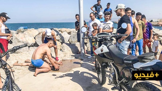 بالفيديو.. إنقاذ شاب من الغرق في مياه بحيرة مارشيكا ونقله الى المستشفى الحسني 