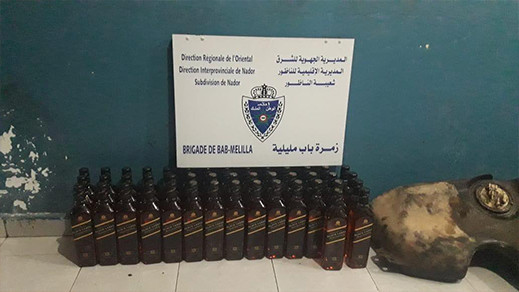 حجز كمية كبيرة من الوسيكي داخل سيارة مرقمة بمليلية حجز كمية كبيرة من الوسيكي داخل سيارة مرقمة بمليلية