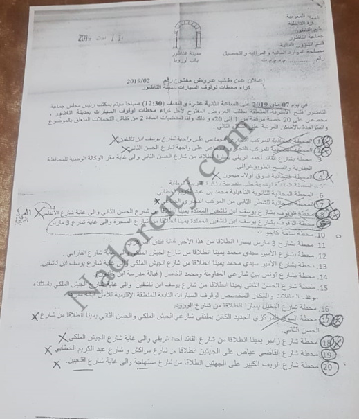 وثيقة.. هذه هي الشوارع والمحطات التي فوتتها بلدية الناظور للشركات الخاصة 