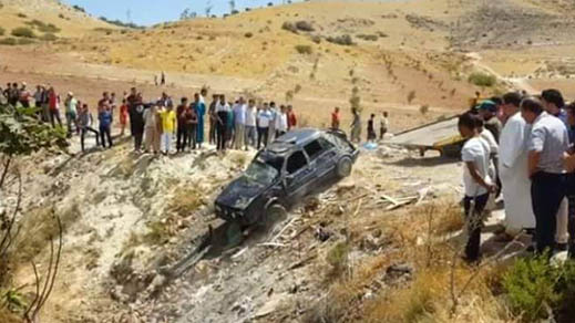 نجاة أستاذة وأفراد أسرتها من موت محقق بعد انقلاب سيارتهم قرب بن الطيب نجاة أستاذة وأفراد أسرتها من موت محقق بعد انقلاب سيارتهم قرب بن الطيب