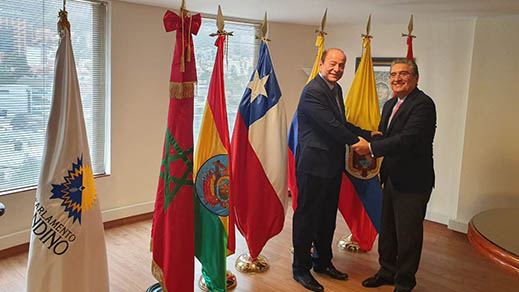 رئيس برلمان دول الأنديز يجدد في لقاء بعبد القادر سلامة دعمه لوحدة المغرب 