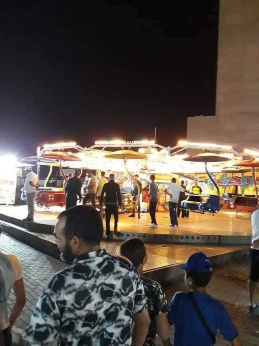اصابة 20 طفلا بجروح بليغة اثر خلل بأرجوحة دائرية للالعاب 