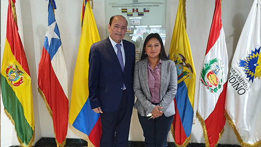 سلامة يتباحث مع ممثلة بوليفيا سبل تعزيز التعاون جنوب جنوب بين المغرب وبلدان البرلمان الأنديني 