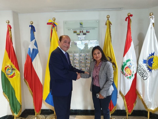 سلامة يتباحث مع ممثلة بوليفيا سبل تعزيز التعاون جنوب جنوب بين المغرب وبلدان البرلمان الأنديني سلامة يتباحث مع ممثلة بوليفيا سبل تعزيز التعاون جنوب جنوب بين المغرب وبلدان البرلمان الأنديني