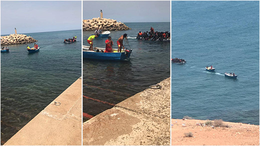 توقيف 79 مهاجرا سريا بعرض البحر بعد إنطلاق قاربهم من شاطئ "سيدي حساين" نواحي تزاغين