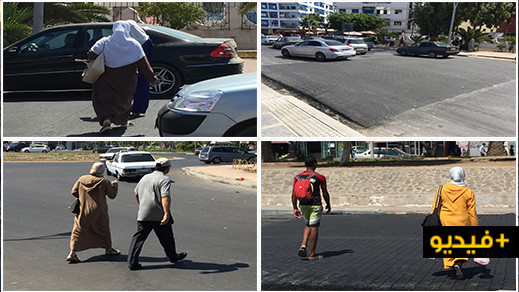غياب ممرات الراجلين يربك حركة المرور بشارعي طنجة و 3 مارس 