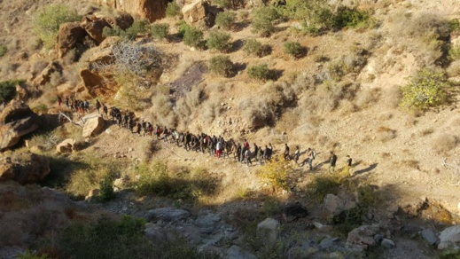 سلطات الأمن توقف 66 مهاجرا سريا ضمنهم 13 امرأة كانوا مختبئين في أحد الأودية بتزاغين سلطات الأمن توقف 66 مهاجرا سريا ضمنهم 13 امرأة كانوا مختبئين في أحد الأودية بتزاغين