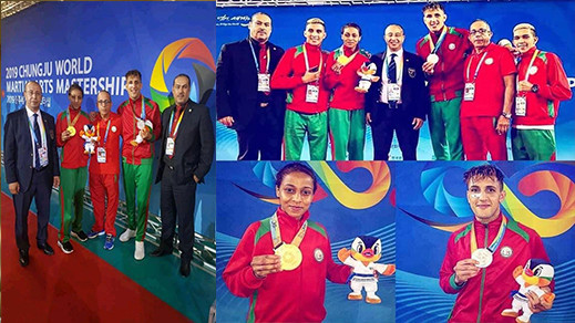 المنتخب الوطني المغربي للمواي طاي ينتزع ميدالية ذهبية وأخرى فضية بالبطولة العالمية للألعاب القتالية 
