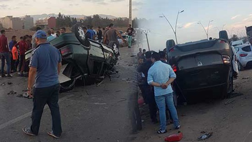 بالصور.. جرح ما لا يقل عن ثلاثة أشخاص في حادثة سير ضواحي سلوان
