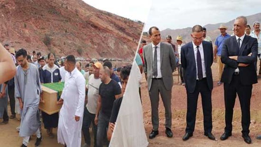 بالصور.. لقجع وعامل إقليم الحسيمة يشاركان في تشييع جثمان والد اللاعب محمد إيحاتارن
