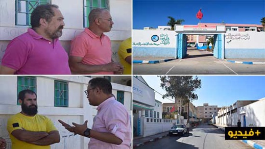 آباء وأولياء تلاميذ مدرسة لعري نالشيخ يحتجون ضد تراكم الأزبال أمام المؤسسة ويطالبون السلطات بالتدخل