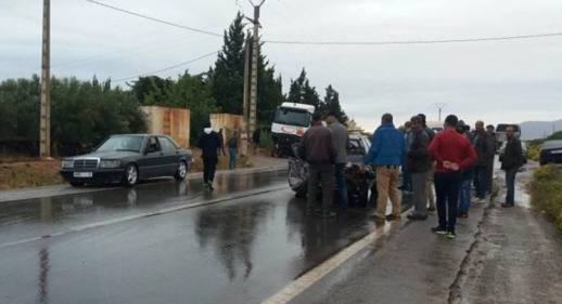 مصرع شخص إثر حادثة سير بين أركمان والبركانيين مصرع شخص إثر حادثة سير بين أركمان والبركانيين