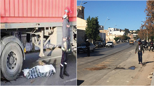  	فاجعة بالناظور.. مصرع "حرّاك" تحت عجلات شاحنة للنقل الدولي