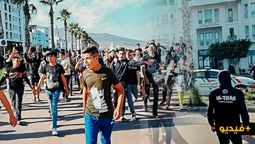 التراس "فري مان" تحتج بمسيرة وسط الناظور للكشف عن حقيقة وفاة سجين بالناظور