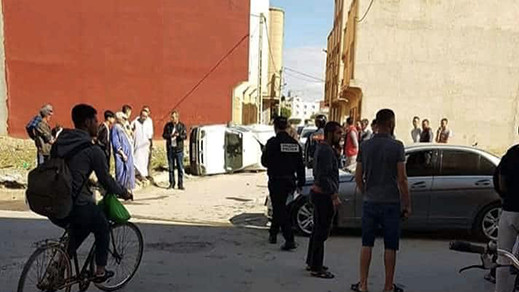 خسائر مادية جسيمة اثر حادثة سير خطيرة بالعروي