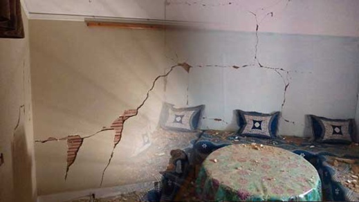 بالصور.. تضرر عدد من المنازل بسبب زلزال مدينة ميدلت