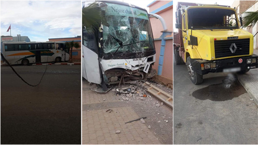 الألطاف الإلهية تحول دون سقوط ضحايا في حادثة حافلة لنقل المسافرين بتزطوطين الألطاف الإلهية تحول دون سقوط ضحايا في حادثة حافلة لنقل المسافرين بتزطوطين