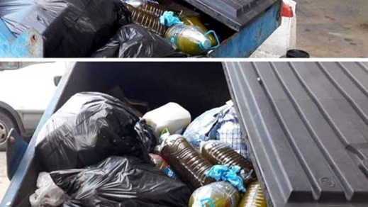 مغاربة يتخلصون من مئات القنينات من زيت الزيتون بمعابر إسبانيا بعد رفض الجمارك مرورها الى الإتحاد الأوروبي