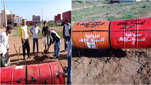 جمعية "لغريبة" تثبت حاويات حديدية مخصصة للأزبال بأرجاء الدوار ببوعرك جمعية "لغريبة" تثبت حاويات حديدية مخصصة للأزبال بأرجاء الدوار ببوعرك