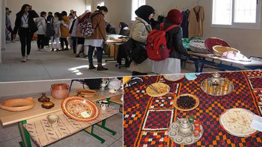 نادي الثقافة بثانوية ابن النفيس بالعروي ينظم معرضا للتراث الأمازيغي المادي بالمؤسسة 