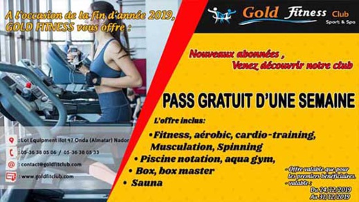 غولد فتنس يهدي لكم أسبوعا مجانيا بمناسبة حلول رأس السنة غولد فتنس يهدي لكم أسبوعا مجانيا بمناسبة حلول رأس السنة