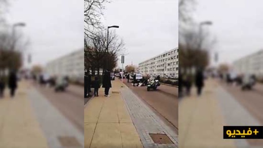 شاهدوا بالفيديو.. الشرطة الفرنسية تطلق النار على رجل يشهر سكيناً ويهتف الله أكبر