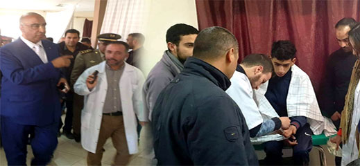 عامل إقليم الدريوش يتفقد أحوال التلاميذ المصابين في حادث إنقلاب حافلة النقل المدرسي بميضار الأعلى عامل إقليم الدريوش يتفقد أحوال التلاميذ المصابين في حادث إنقلاب حافلة النقل المدرسي بميضار الأعلى