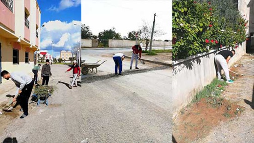 جمعويون يشرفون على حملة بيئية همّت تنظيف أرجاء حي "صوناصيد" وترقيع حفر طرقاته جمعويون يشرفون على حملة بيئية همّت تنظيف أرجاء حي "صوناصيد" وترقيع حفر طرقاته