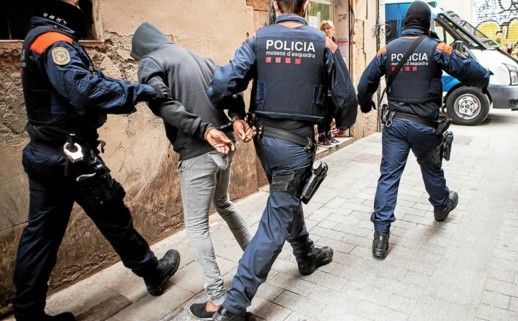 الشرطة الكتالونية تطيح بتسعة مغاربة يروجون الحشيش والكوكايين 