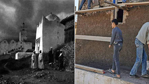 ترميم مسجد آيت يعقوب التاريخي بتمسمان يلقى إستحسانا من طرف الساكنة ترميم مسجد آيت يعقوب التاريخي بتمسمان يلقى إستحسانا من طرف الساكنة