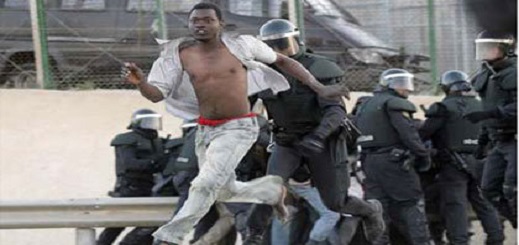 مهاجرون أفارقة يرسلون مسؤولا أمنيا إلى مستعجلات الناظور بعد محاولة اقتحامهم حدود مليلية مهاجرون أفارقة يرسلون مسؤولا أمنيا إلى مستعجلات الناظور بعد محاولة اقتحامهم حدود مليلية