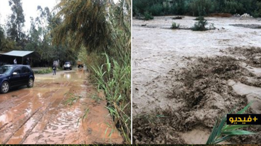 شاهدوا.. أمطار غزيرة وفيضانات في معظم الأودية بتمسمان شاهدوا.. أمطار غزيرة وفيضانات في معظم الأودية بتمسمان