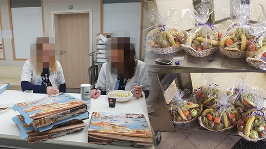 افاق للتضامن والتنمية ببروكسيل تزود موظفي القطاع الطبي بوجبات عشاء عرفانا وامتنانا من الجالية لهم