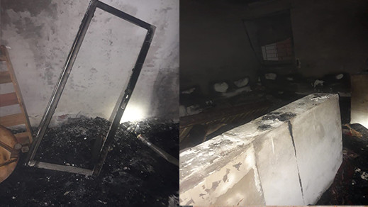 بالصور.. إندلاع حريق بإحدى الشقق التابعة لمجموعة العمران بمدينة سلوان 