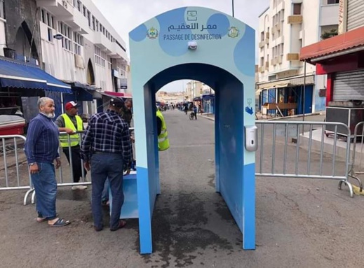 تركيب ممرات التعقيم بمداخل موانئ الشمال ومن بينها الناظور تركيب ممرات التعقيم بمداخل موانئ الشمال ومن بينها الناظور