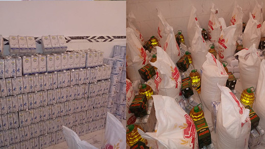 جمعويون يوزعون ما يفوق 140 قفة على الأسر المعوزة بحي "أولاد بوطيب الفوقاني" بالناظور جمعويون يوزعون ما يفوق 140 قفة على الأسر المعوزة بحي "أولاد بوطيب الفوقاني" بالناظور