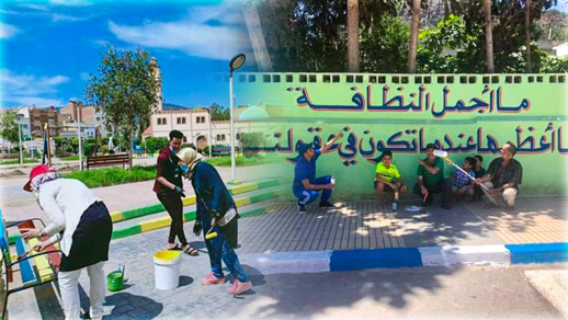 صباغة الأزقة ورسومات على الجدران... شباب أزغنغان يطلقون مبادرة لتزيين أحياء المدينة 