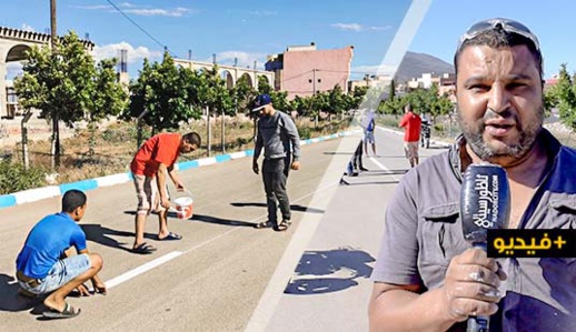 شباب بجماعة إحدادن يزينون الأزقة ويرسمون ممرات الراجلين في مبادرة تطوعية شباب بجماعة إحدادن يزينون الأزقة ويرسمون ممرات الراجلين في مبادرة تطوعية