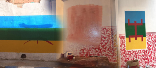 متطوعون بأزغنغان يستنكرون إقدام جهات "مجهولة" على طمس راية الهوية الأمازيغية متطوعون بأزغنغان يستنكرون إقدام جهات "مجهولة" على طمس راية الهوية الأمازيغية