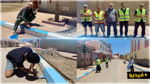 شاهدوا.. حملة واسعة لتزيين وصباغة حي أخندوق بجماعة إحدادن شاهدوا.. حملة واسعة لتزيين وصباغة حي أخندوق بجماعة إحدادن
