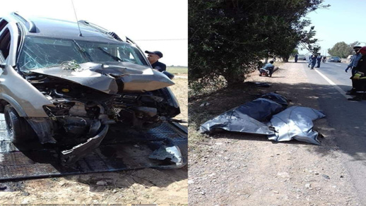 بالصور.. مصرع ثلاثة أشخاص في حادثة سير قرب مطار وجدة -أنكاد بالصور.. مصرع ثلاثة أشخاص في حادثة سير قرب مطار وجدة -أنكاد