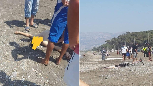 بالصور.. مياه شاطئ السواني تلفظ جثة شاب مجهول الهوية
