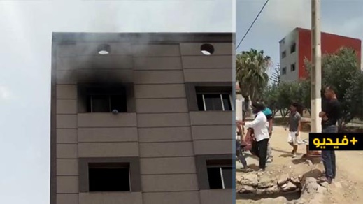 شاهدوا.. حريق يشب بمنزل بجماعة سلوان والوقاية المدنية تنجح في إخماده